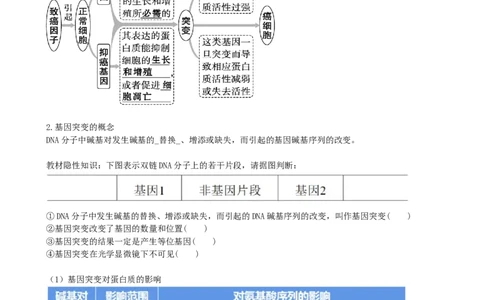 第23讲生物的变异（讲义）（学生版）_2024年新高考资料_1.2024一轮复习_2024年高考生物一轮复习讲练测（新教材新高考）