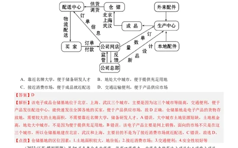 专题十产业活动第二十八讲服务业区位因素及其变化（解析版）_通用版（老高考）复习资料_2024年复习资料_完备战2024年高考地理一轮复习考点帮（全国通用）_专题训练