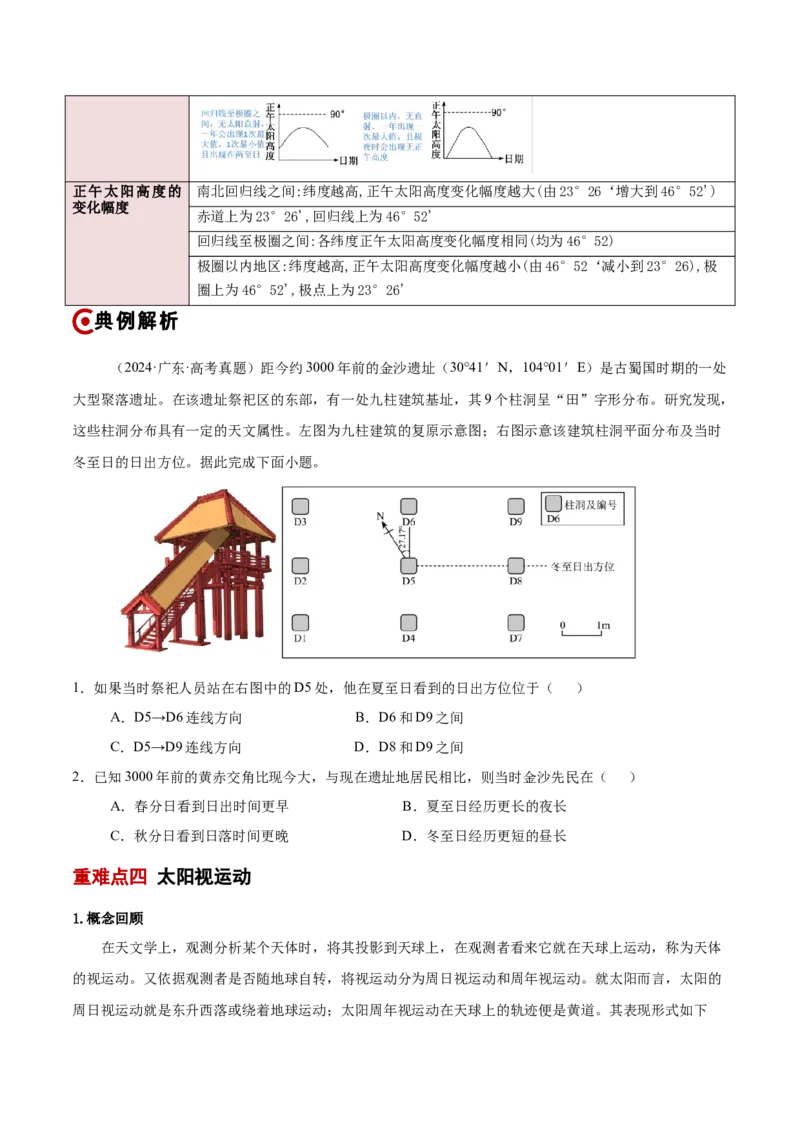 重难点01地球运动（原卷版）(1)_2025年新高考资料_二轮复习_2025年高三地理高考二轮复习专项提升（新高考通用）3405802_重点&middot;难点&middot;热点专练（分地区）_新高考通用