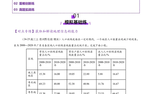专题2关键能力（练习）（解析版）_2025年新高考资料_二轮复习_01高考语文等多个文件_上好课2025年高考地理二轮复习讲练测（新高考通用）_第三部分素能提升