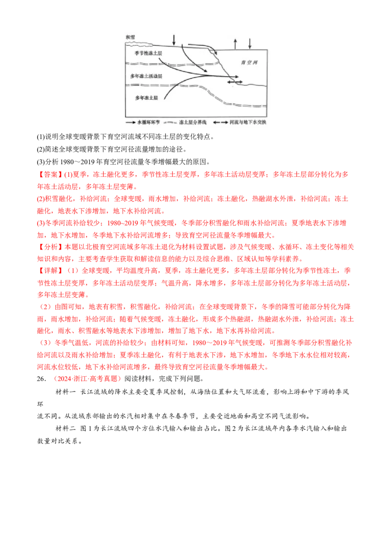 微专题雨雾云、风、副高、特殊天气系统和现象（练习）（解析版）_2025年新高考资料_二轮复习_上好课2025年高考地理二轮复习讲练测（新高考通用）3381954
