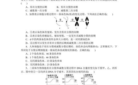 专练37　减数分裂与有丝分裂的比较_通用版（老高考）复习资料_2023年复习资料_专项复习_2023《微专题&middot;小练习》&middot;生物