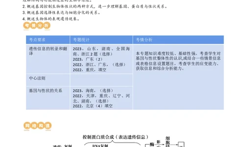 第22讲基因的表达、基因与性状的关系（讲义）（学生版）_2024年新高考资料_1.2024一轮复习_2024年高考生物一轮复习讲练测（新教材新高考）