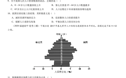 2024届高考一轮复习专题八人口第二十二讲人口分布与人口容量（试卷版）_通用版（老高考）复习资料_2024年复习资料_完备战2024年高考地理一轮复习考点帮（全国通用）_专题训练