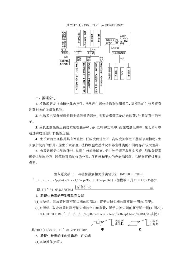 [12533103]高中生物一轮复习学案：第27讲　植物的激素调节_新高考复习资料_2023年新高考复习资料_一轮复习_精讲精练2023届新高考生物一轮复习学案
