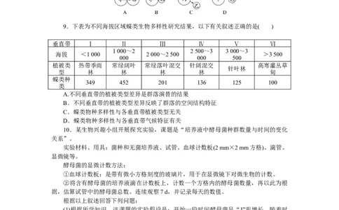 专练90　种群及其动态和群落及其演替综合练_新高考复习资料_2023年新高考复习资料_专项复习_2023《微专题&middot;小练习》&middot;生物&middot;新教材&middot;XL-7