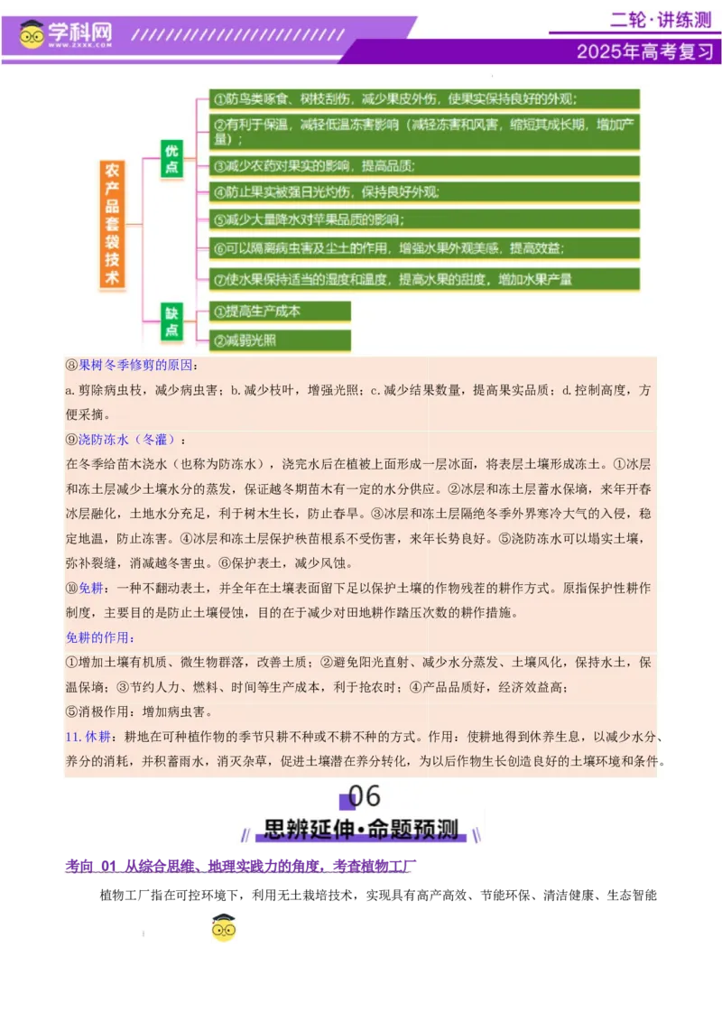 微专题农业技术（讲义）（解析版）_2025年新高考资料_二轮复习_上好课2025年高考地理二轮复习讲练测（新高考通用）3381954