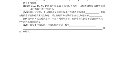 专练65　免疫调节(体液免疫)_通用版（老高考）复习资料_2023年复习资料_专项复习_2023《微专题&middot;小练习》&middot;生物