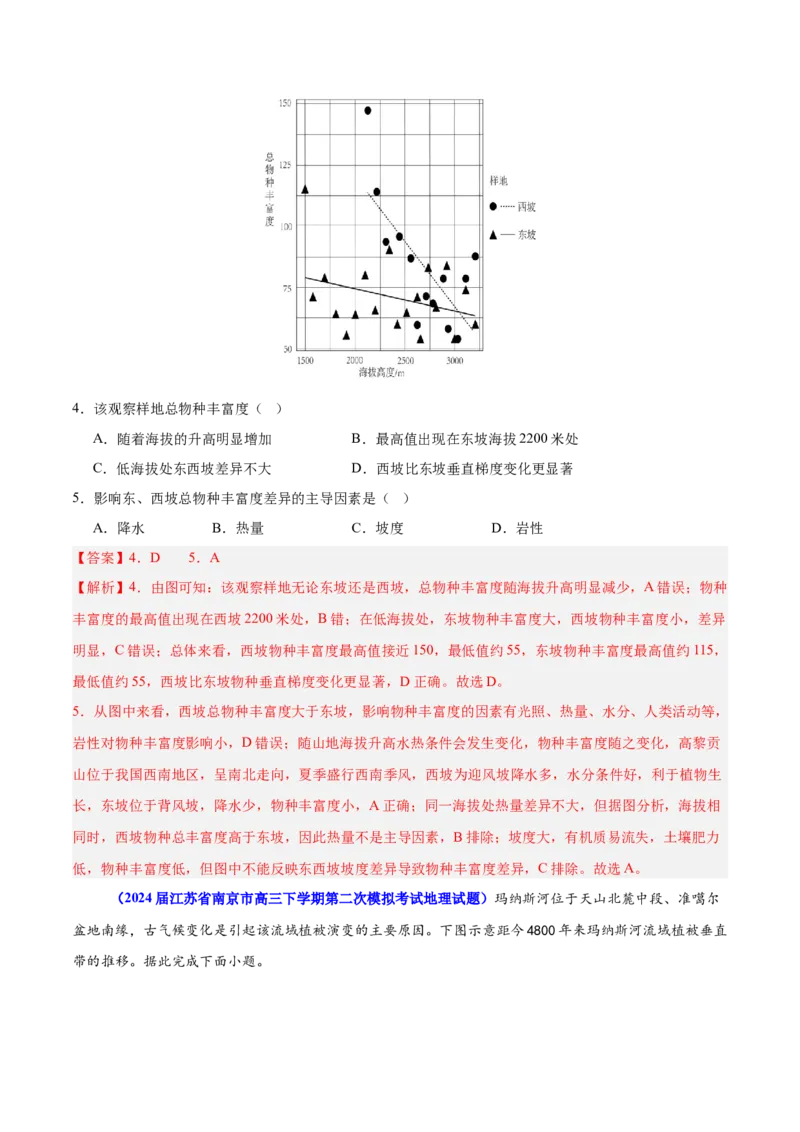 重难点07土壤生物与自然环境整体性和差异性（解析版）_2025年新高考资料_二轮复习_2025年高三地理高考二轮复习专项提升（新高考通用）3405802_重点&middot;难点&middot;热点专练（分地区）