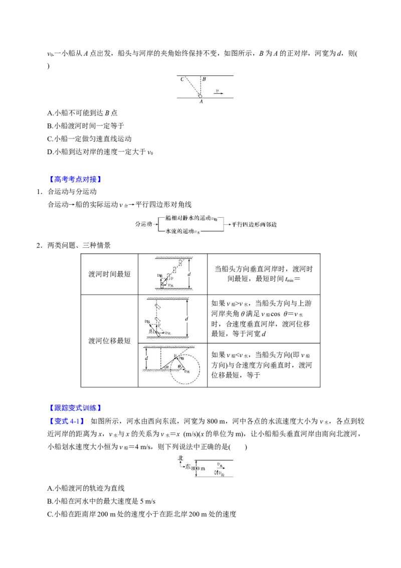 第10讲曲线运动运动的合成与分解四大题型（举一反三）（原卷版）_03高考英语_2025年新高考资料_二轮复习_01高考语文等多个文件_备战2025年高考物理举一反三系列（新高考通用）