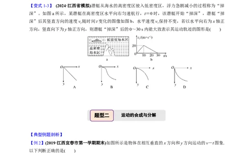 第10讲曲线运动运动的合成与分解四大题型（举一反三）（原卷版）_03高考英语_2025年新高考资料_二轮复习_01高考语文等多个文件_备战2025年高考物理举一反三系列（新高考通用）