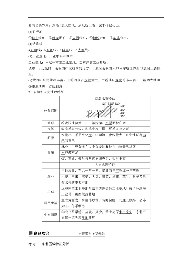 65区域地理第2章中国地理第39讲中国的主要地区_通用版（老高考）复习资料_2023年复习资料_地理高三一轮复习系列_地理高三一轮复习系列《一轮复习讲义》（教师版）