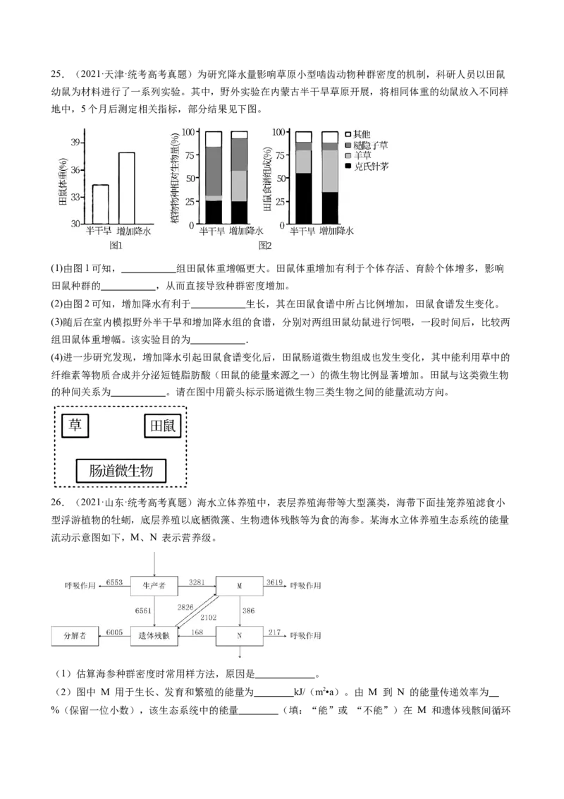 第36讲生态系统的功能（练习）（原卷版）_2024年新高考资料_1.2024一轮复习_2024年高考生物一轮复习讲练测（新教材新高考）