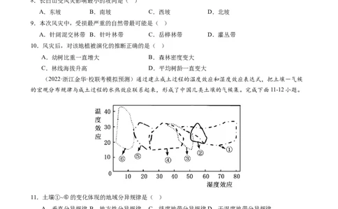 2024届高考一轮复习专题六地理环境的整体性和差异性第十九讲地理环境的差异性（试卷版）_通用版（老高考）复习资料_2024年复习资料_专题训练_19讲地理环境的差异性（专题训练）