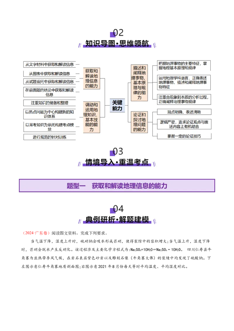 专题2关键能力（讲义）（解析版）_2025年新高考资料_二轮复习_01高考语文等多个文件_2025年高三地理高考二轮复习专项提升_二轮讲义
