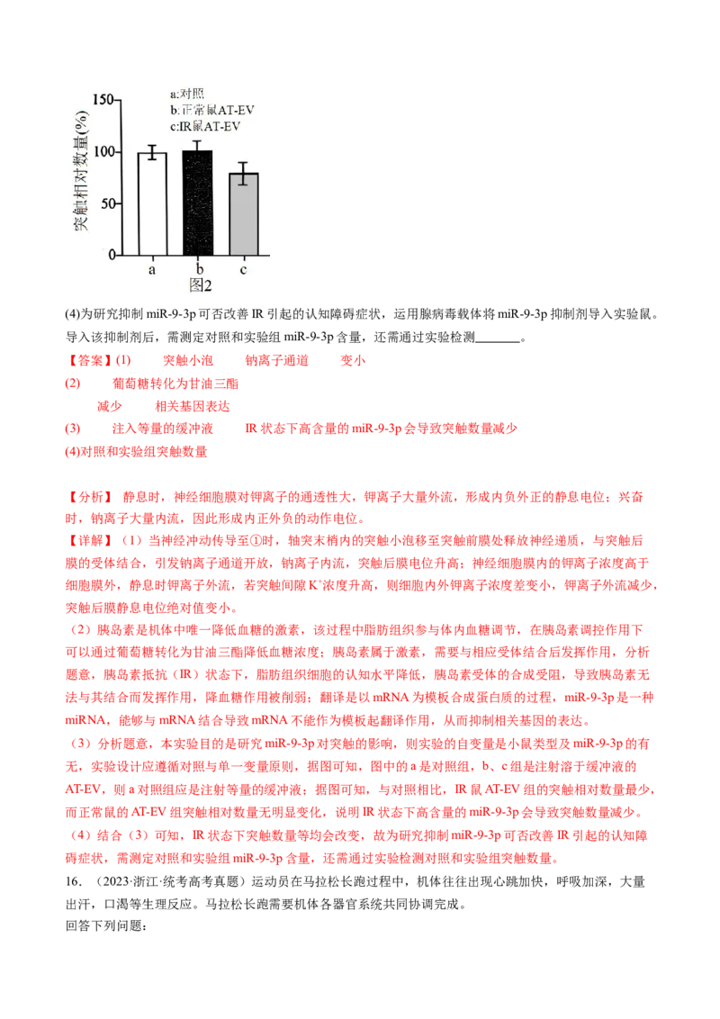 第28讲神经调节和体液调节的关系（练习）（解析版）_2024年新高考资料_1.2024一轮复习_2024年高考生物一轮复习讲练测（新教材新高考）