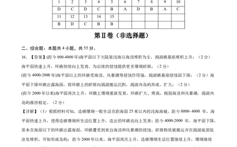 地理（海南卷）（参考答案）_2025年新高考资料_二轮复习_01高考语文等多个文件_2025年高三地理高考二轮复习专项提升_模拟试卷
