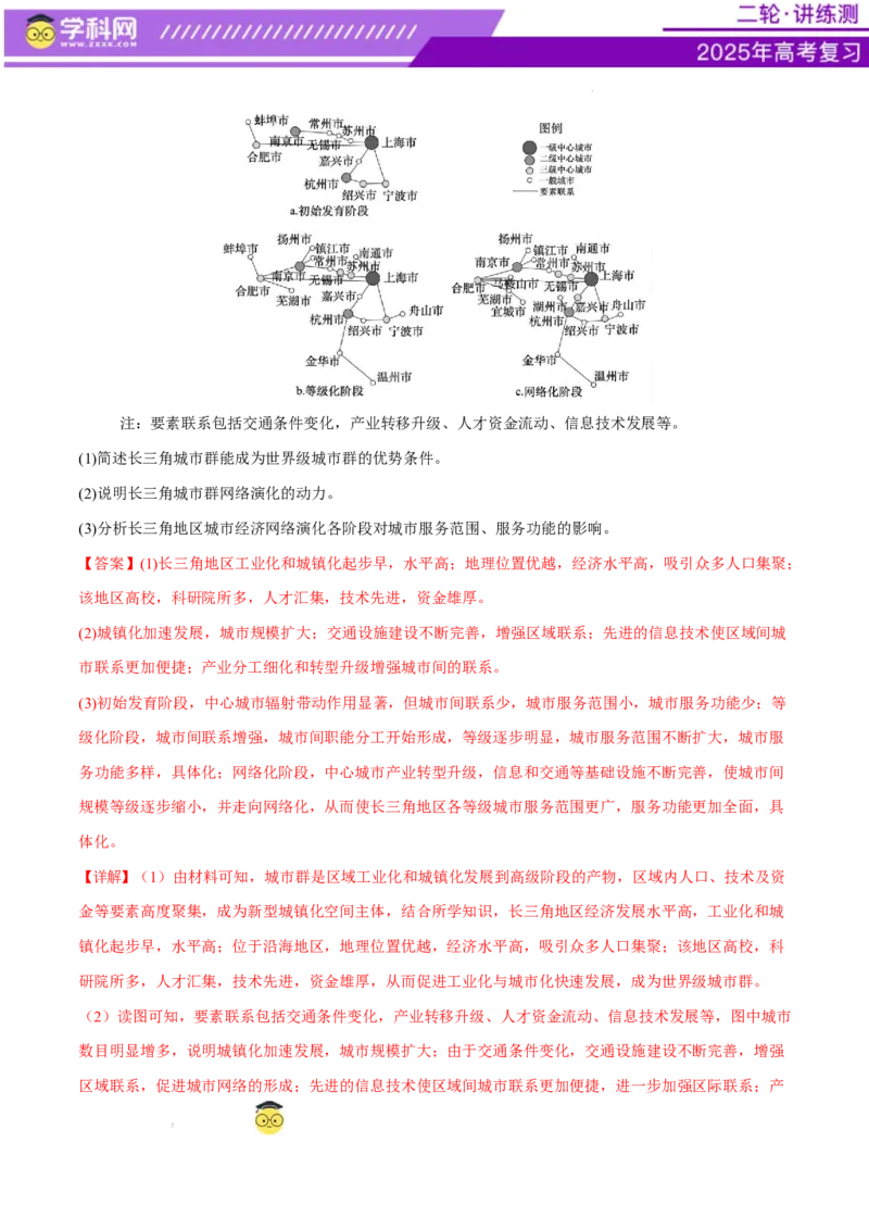 微专题人口新问题、传统文化和民居、城市群（练习）（解析版）_2025年新高考资料_二轮复习_上好课2025年高考地理二轮复习讲练测（新高考通用）3381954