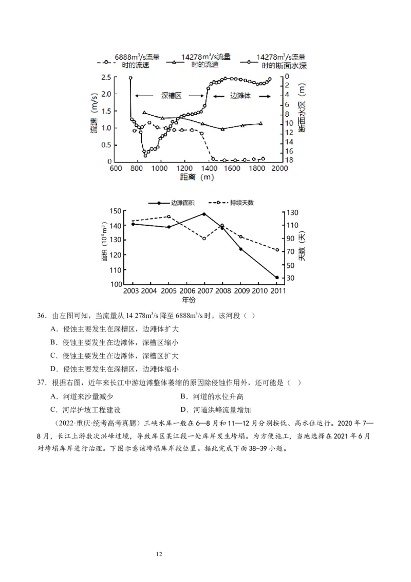 2024届高考一轮复习专题五地表形态的塑造第十六讲河流地貌的发育（试卷版）_通用版（老高考）复习资料_2024年复习资料_完备战2024年高考地理一轮复习考点帮（全国通用）_专题训练