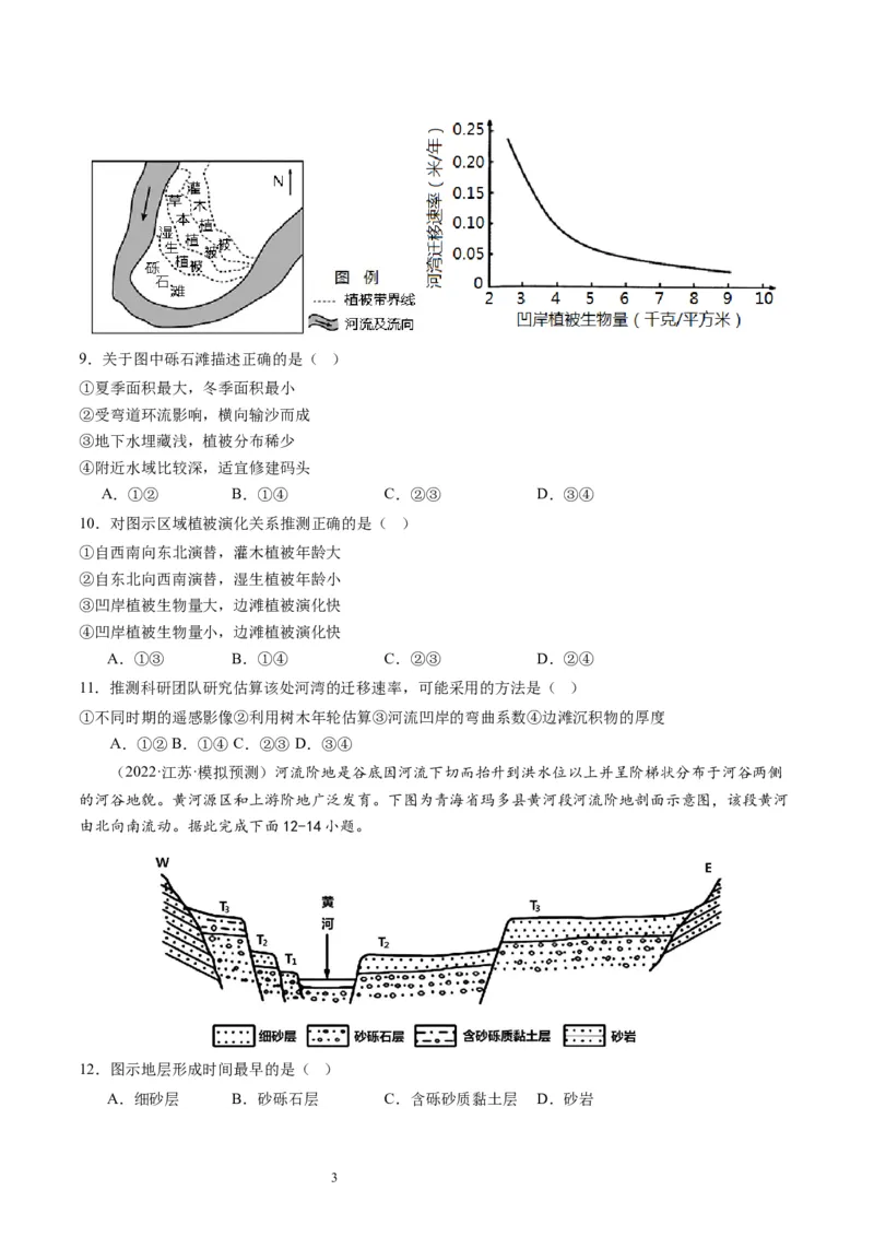2024届高考一轮复习专题五地表形态的塑造第十六讲河流地貌的发育（试卷版）_通用版（老高考）复习资料_2024年复习资料_完备战2024年高考地理一轮复习考点帮（全国通用）_专题训练