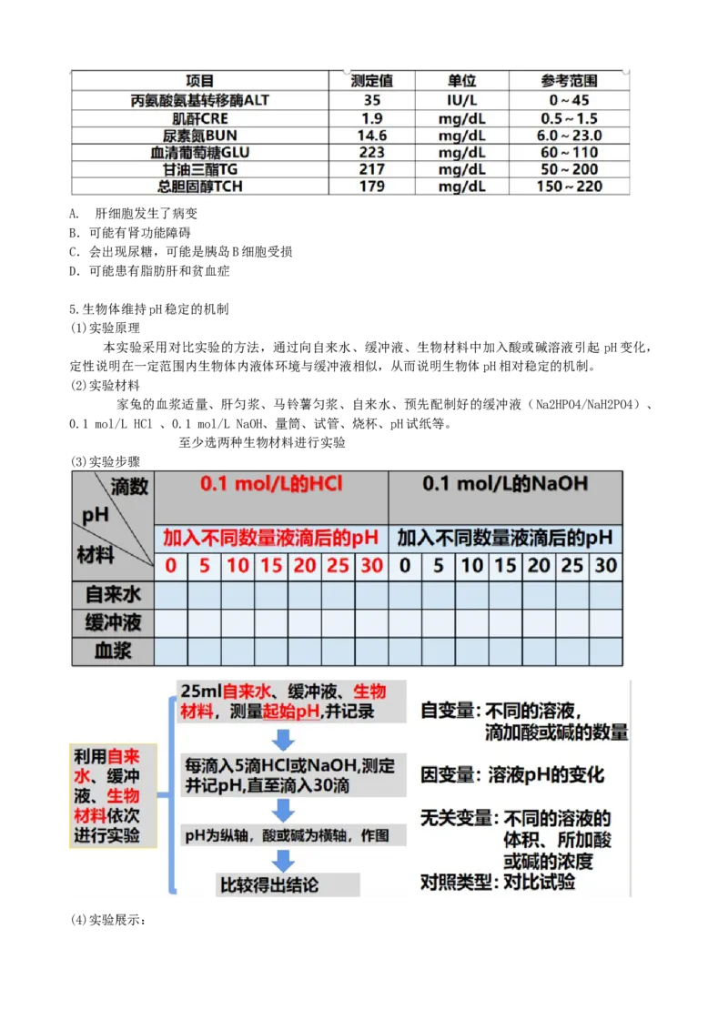 第25讲内环境与稳态（讲义）（学生版）_2024年新高考资料_1.2024一轮复习_2024年高考生物一轮复习讲练测（新教材新高考）