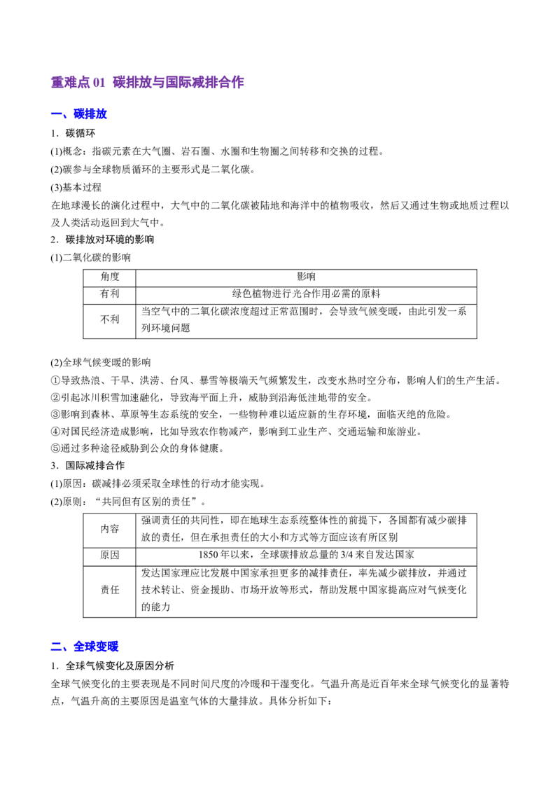 重难点15生态环境保护与国家安全（浙江专用）（解析版）_2025年新高考资料_二轮复习_2025年高三地理高考二轮复习专项提升（新高考通用）3405802_重点&middot;难点&middot;热点专练（分地区）