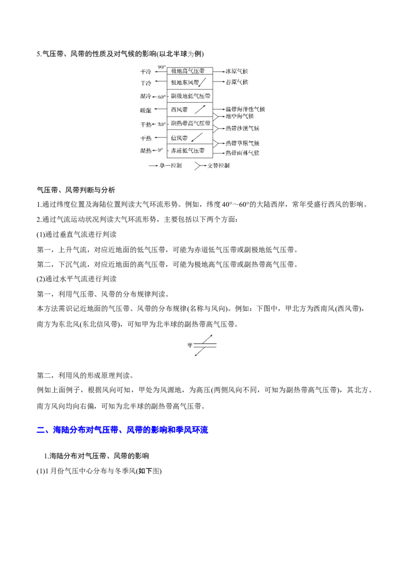 重难点02大气运动规律（浙江专用）（解析版）_2025年新高考资料_二轮复习_01高考语文等多个文件_2025年高三地理高考二轮复习专项提升_重点&middot;难点&middot;热点专练（分地区）_浙江专用