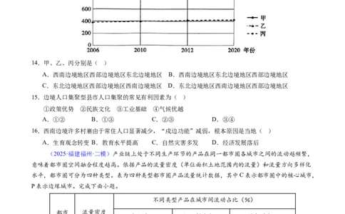 考前冲刺&mdash;&mdash;选择题压轴特训02（原卷版）_2025年新高考资料_二轮复习_01高考语文等多个文件_2025年高考地理二轮热点题型归纳与变式演练（新高考通用）