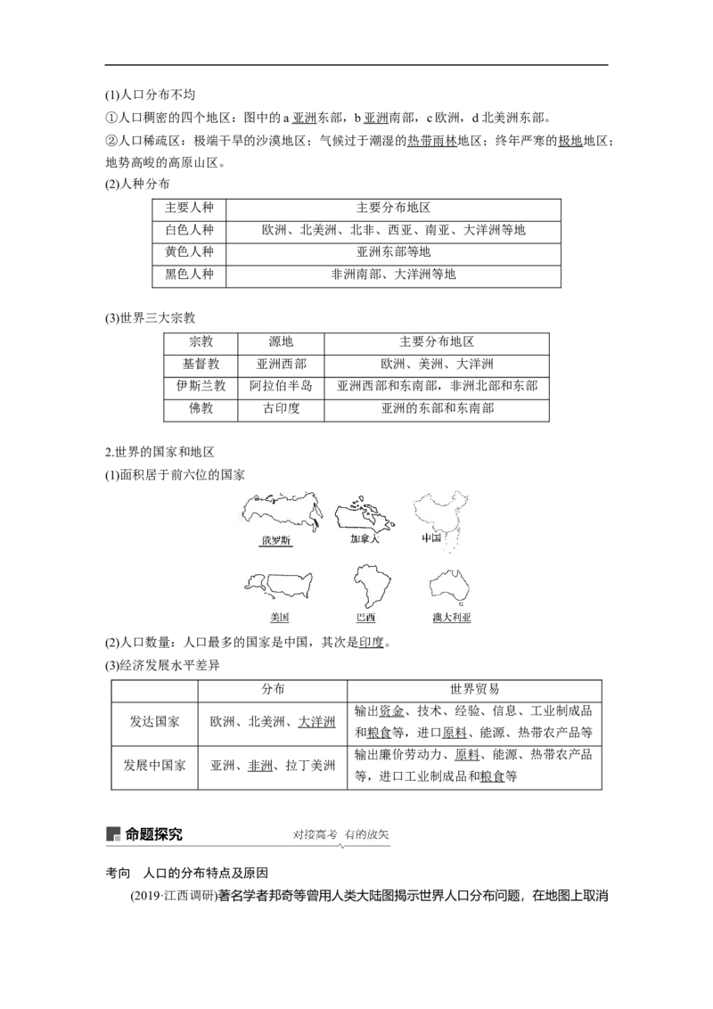 61区域地理第1章世界地理第36讲世界地理概况_通用版（老高考）复习资料_2023年复习资料_地理高三一轮复习系列_地理高三一轮复习系列《一轮复习讲义》（教师版）