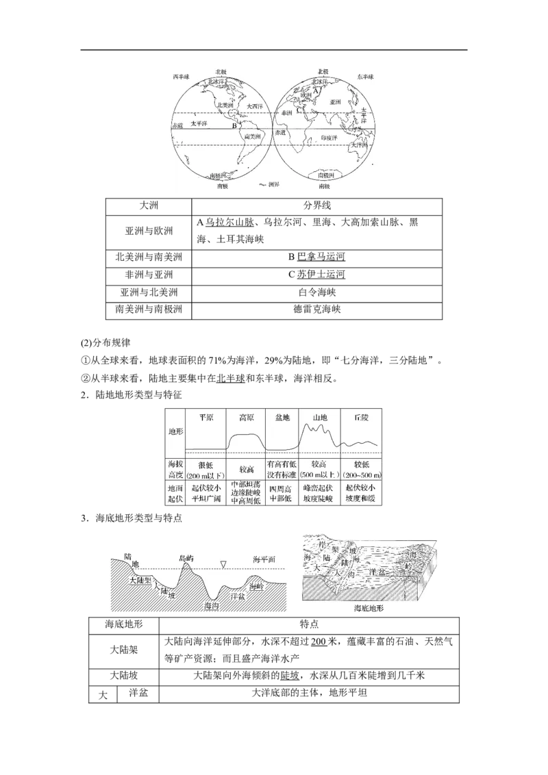 61区域地理第1章世界地理第36讲世界地理概况_通用版（老高考）复习资料_2023年复习资料_地理高三一轮复习系列_地理高三一轮复习系列《一轮复习讲义》（教师版）
