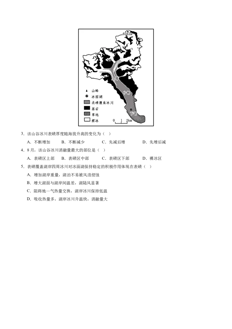 微专题冰川地貌（讲义）（原卷版）_2025年新高考资料_二轮复习_2025年高三地理高考二轮复习专项提升（新高考通用）3405802_二轮讲义