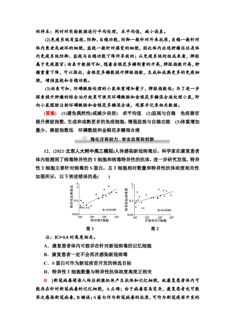 [13326515]备考2023生物课时分层作业28　免疫调节(含解析）_新高考复习资料_2023年新高考复习资料_专项复习_备考2023新高考生物课时分层作业