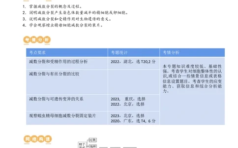 第13讲减数分裂和受精作用（讲义）（教师版）_2024年新高考资料_1.2024一轮复习_2024年高考生物一轮复习讲练测（新教材新高考）