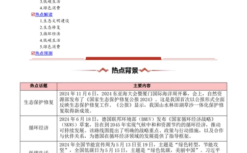 热点06生态文明建设（解析版）_2025年新高考资料_二轮复习_2025年高三地理高考二轮复习专项提升（新高考通用）3405802_重点&middot;难点&middot;热点专练（分地区）_浙江专用