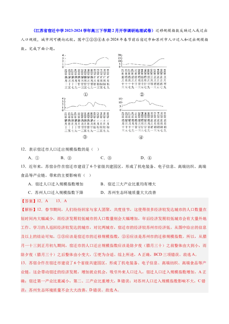 重难点09人口可持续发展（解析版）_2025年新高考资料_二轮复习_01高考语文等多个文件_2025年高三地理高考二轮复习专项提升_重点&middot;难点&middot;热点专练（分地区）_江苏专用