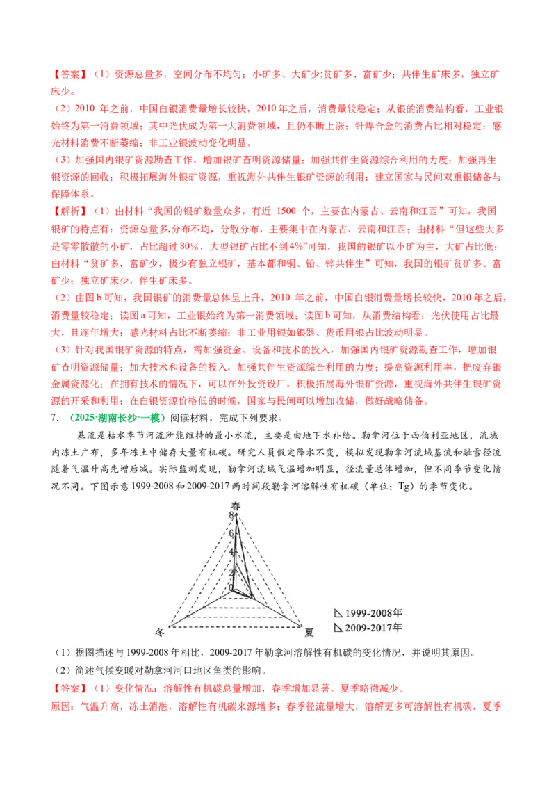 专题29资源、环境与国家安全的描述方法与技巧（解析版）_2025年新高考资料_二轮复习_01高考语文等多个文件_2025年高考地理二轮热点题型归纳与变式演练（新高考通用）