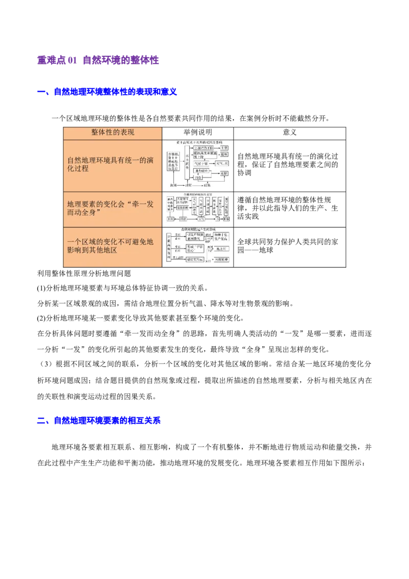 重难点05自然环境的整体性和差异性（浙江专用）（解析版）_2025年新高考资料_二轮复习_2025年高三地理高考二轮复习专项提升（新高考通用）3405802_重点&middot;难点&middot;热点专练（分地区）