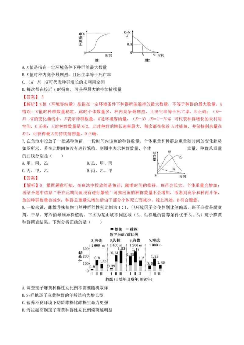 第14讲种群和群落（讲义）解析版_2024年新高考资料_2.2024二轮复习_2024年高考生物二轮复习讲练测（新教材新高考）