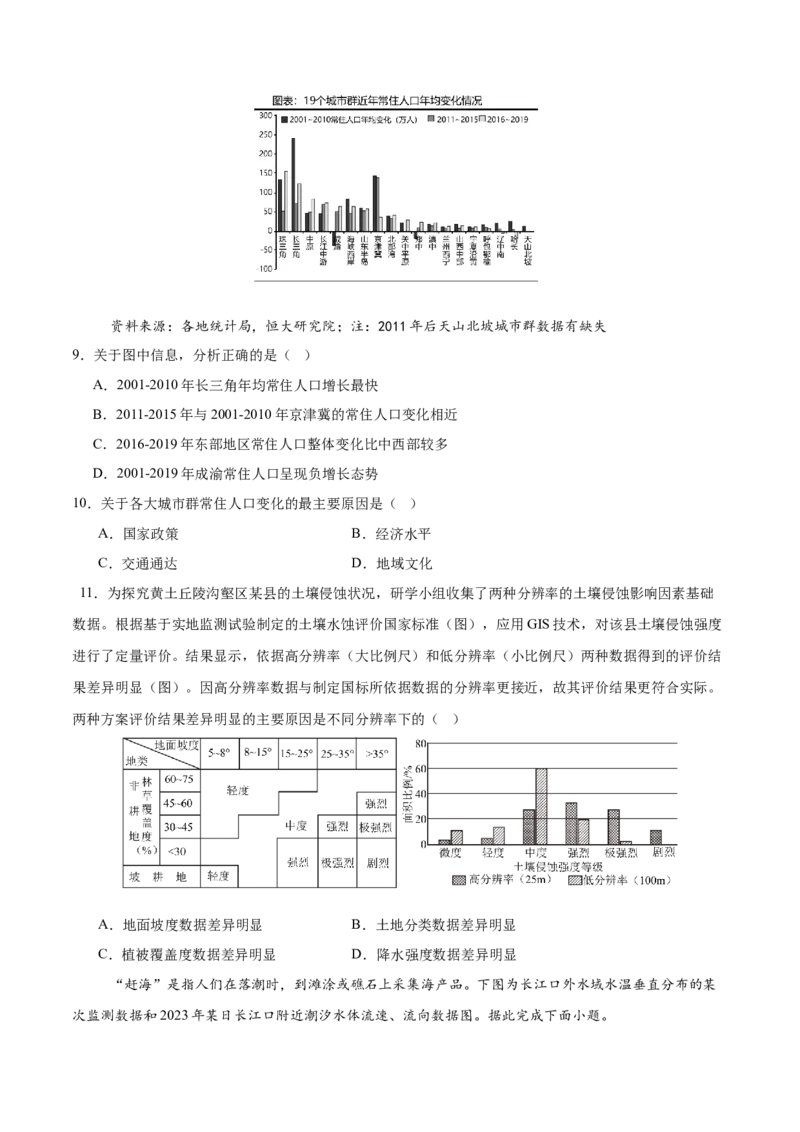 地理（天津卷）（考试版）_2025年新高考资料_二轮复习_01高考语文等多个文件_2025年高三地理高考二轮复习专项提升_模拟试卷_地理（天津卷）-学易金卷：2025年高考第二次模拟考试_50408083