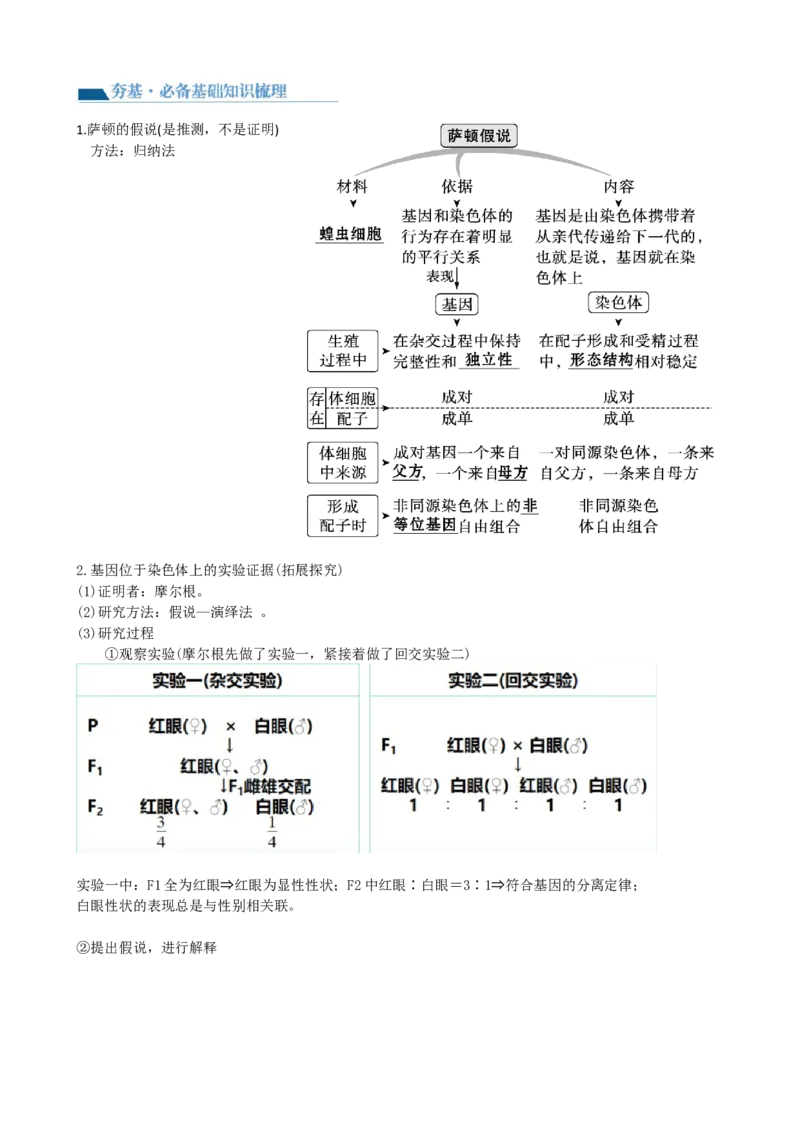第18讲伴性遗传和人类遗传病（讲义）（学生版）_2024年新高考资料_1.2024一轮复习_2024年高考生物一轮复习讲练测（新教材新高考）