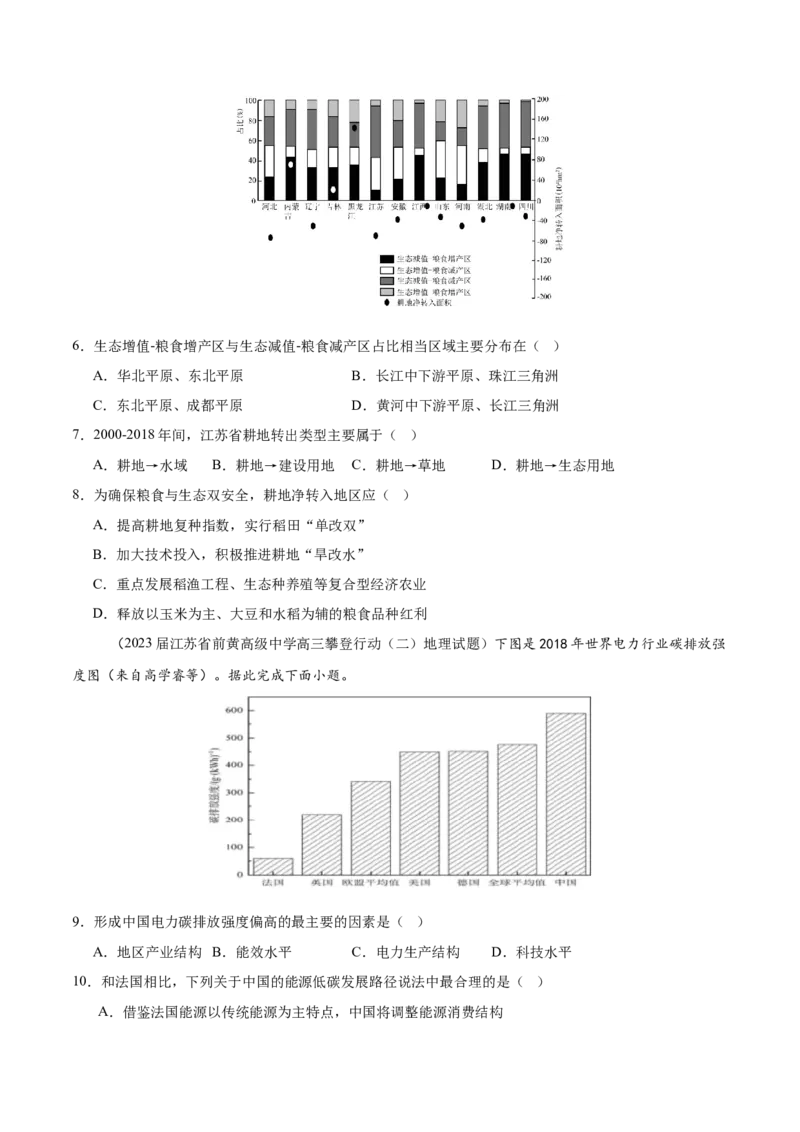 重难点14资源、环境与国家安全（原卷版）_2025年新高考资料_二轮复习_01高考语文等多个文件_2025年高三地理高考二轮复习专项提升_重点&middot;难点&middot;热点专练（分地区）_江苏专用