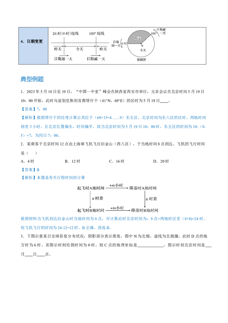 重难点专题01地球运动的地理意义（原卷版）_2025年新高考资料_二轮复习_01高考语文等多个文件_2025年高三地理高考二轮复习专项提升_重点&middot;难点&middot;热点专练（分地区）_上海专用