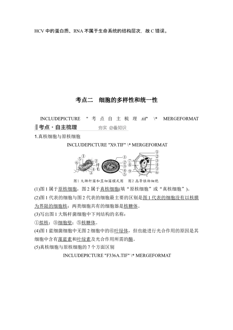 第1讲借助显微镜走近细胞_2024年新高考资料_1.2024一轮复习_2024年高考生物一轮复习讲义（新人教版）_另附1套Word版题库_必修1_第一单元组成细胞的分子