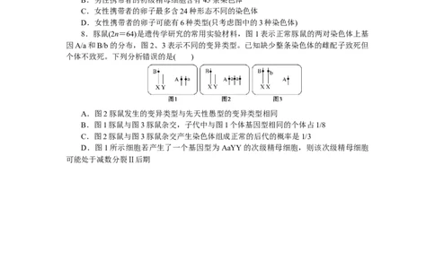 专练54　染色体变异_新高考复习资料_2023年新高考复习资料_专项复习_2023《微专题&middot;小练习》&middot;生物&middot;新教材&middot;XL-7