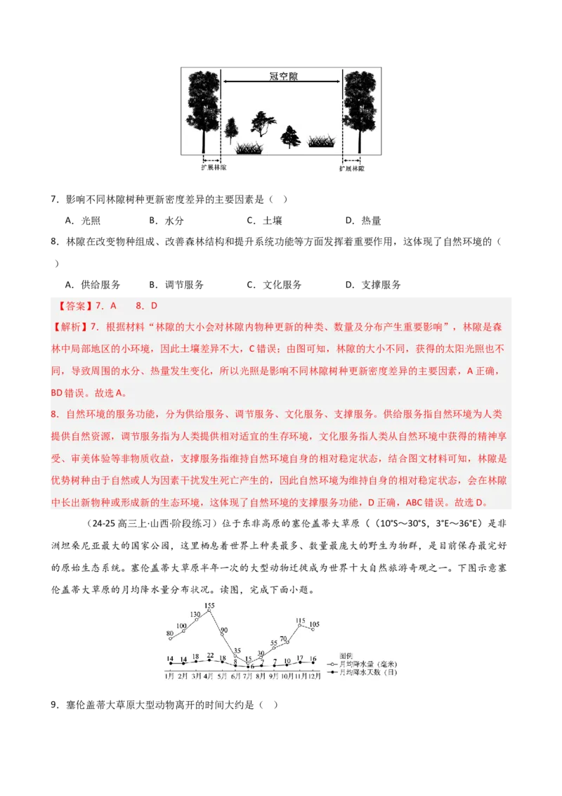 重难点09植被、土壤与人类活动（解析版）_2025年新高考资料_二轮复习_01高考语文等多个文件_2025年高三地理高考二轮复习专项提升_重点&middot;难点&middot;热点专练（分地区）_天津专用