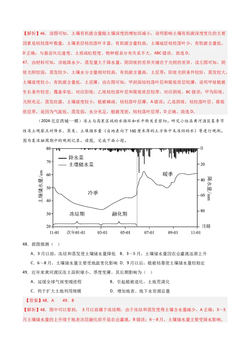 重难点09植被、土壤与人类活动（解析版）_2025年新高考资料_二轮复习_01高考语文等多个文件_2025年高三地理高考二轮复习专项提升_重点&middot;难点&middot;热点专练（分地区）_天津专用