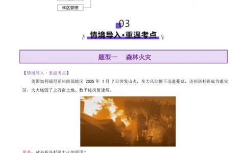 微专题森林火灾（讲义）（解析版）_2025年新高考资料_二轮复习_上好课2025年高考地理二轮复习讲练测（新高考通用）3381954