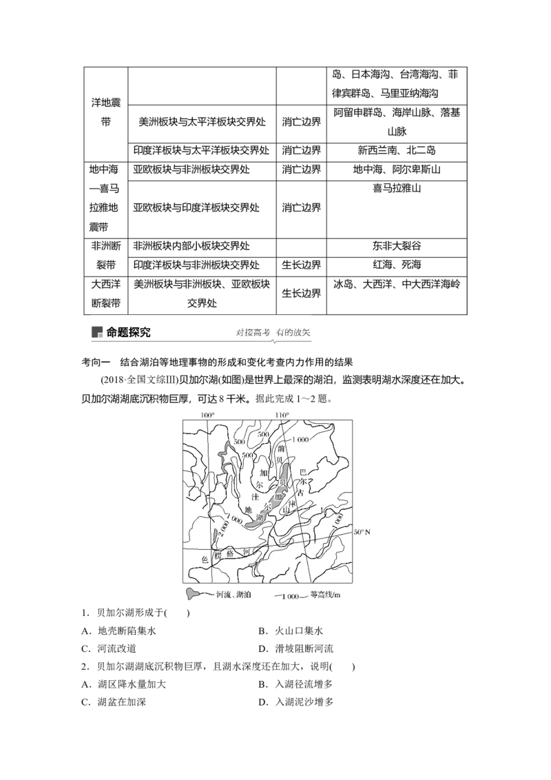 18必修①第5章地表形态的塑造第12讲营造地表形态的力量_通用版（老高考）复习资料_2023年复习资料_地理高三一轮复习系列_地理高三一轮复习系列《一轮复习讲义》（学生版）