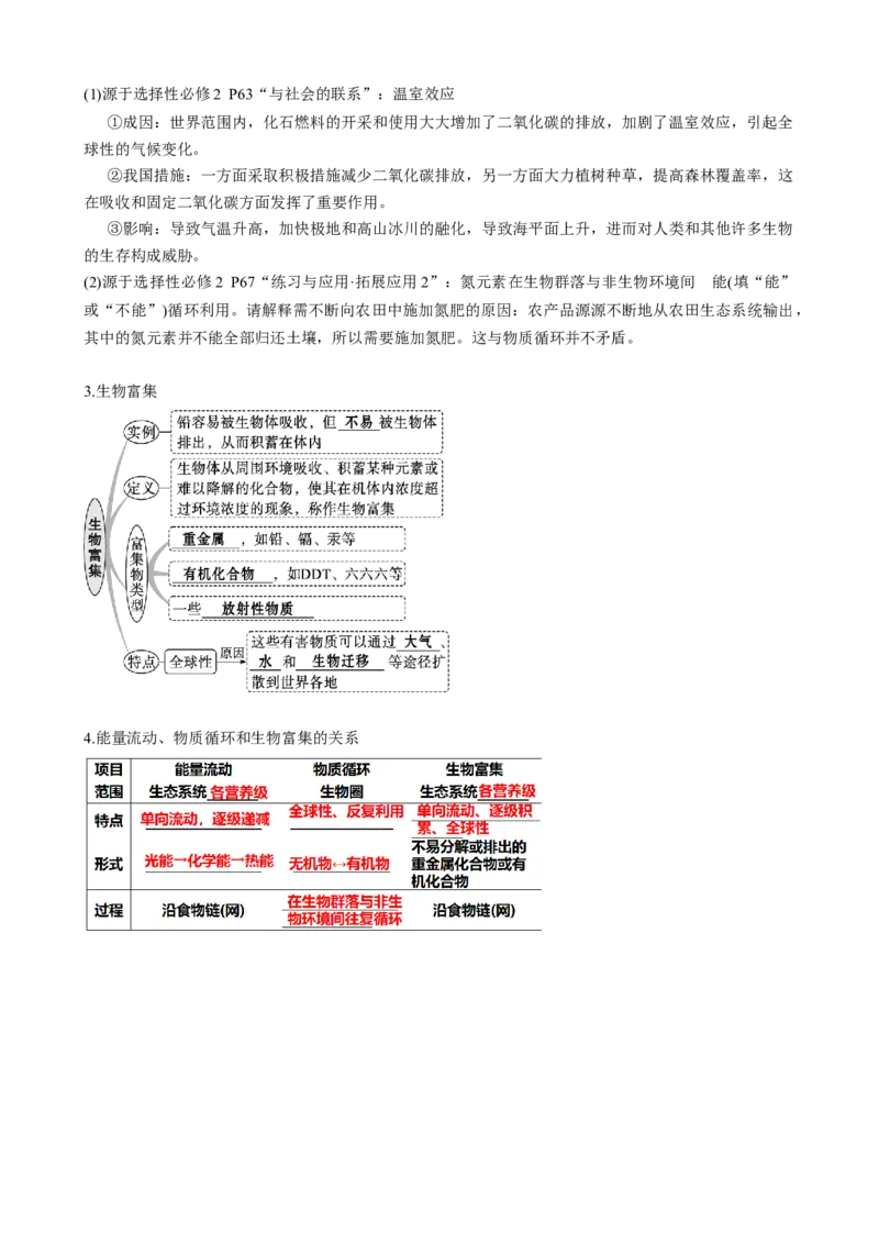 第36讲生态系统的功能（讲义）（学生版）_2024年新高考资料_1.2024一轮复习_2024年高考生物一轮复习讲练测（新教材新高考）