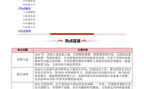 热点07大国博弈（美国大选、中国担当）-2025年高考地理热点&middot;重点&middot;难点专练（浙江专用）（解析版）_2025年新高考资料_二轮复习_重点&middot;难点&middot;热点专练（分地区）_浙江专用